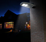 Example of wall mount solar LED light for area lighting